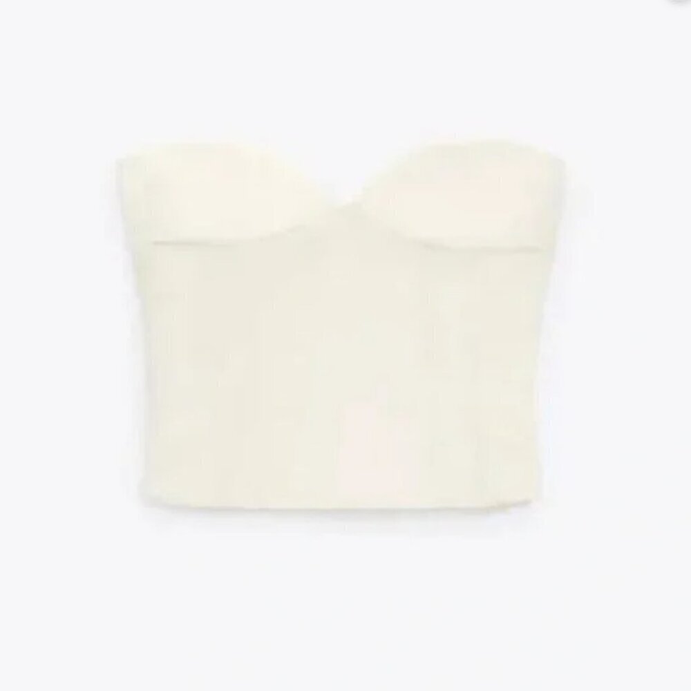 Zara Bustier Top with Sweetheart Neckline SIZE S 2595/707/712
